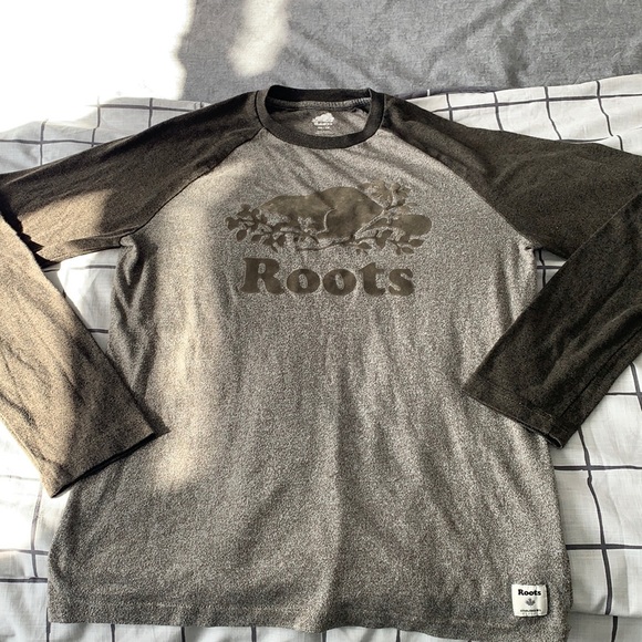 Men’s roots long sleeve t olive colour - Picture 1 of 4